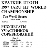 Радиолюбитель КВ и УКВ №04 1998 RZ9OO, RZ9OU и  UA9OA в IARU HF WORLD CHAMPIONSHIP-1997