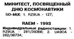 КВ журнал №2 1994 RZ9UA и UA9OA в соревнованиях