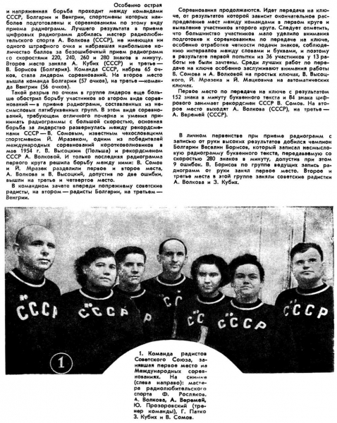 Радио №01 1955 О Международных соревнованиях радистов