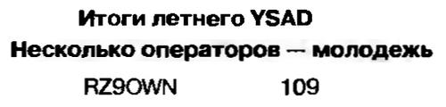 Радио №11 2002 RZ9OWN в дне активности молодёжных радиостанций