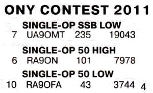 Радио №07 2011 UA9OMT, RA9ON и RA9OFA в ONY Conest-2011